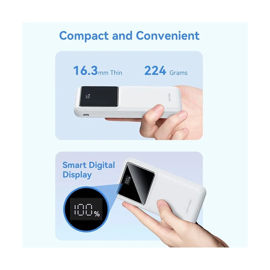 Vention Fhkw0 10000Mah 22 5W Portable Power Bank A