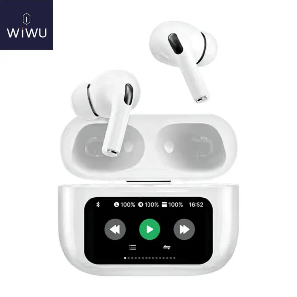 WiWU T22 ANC True Wireless Stereo Earbuds with LCD Touch Screen