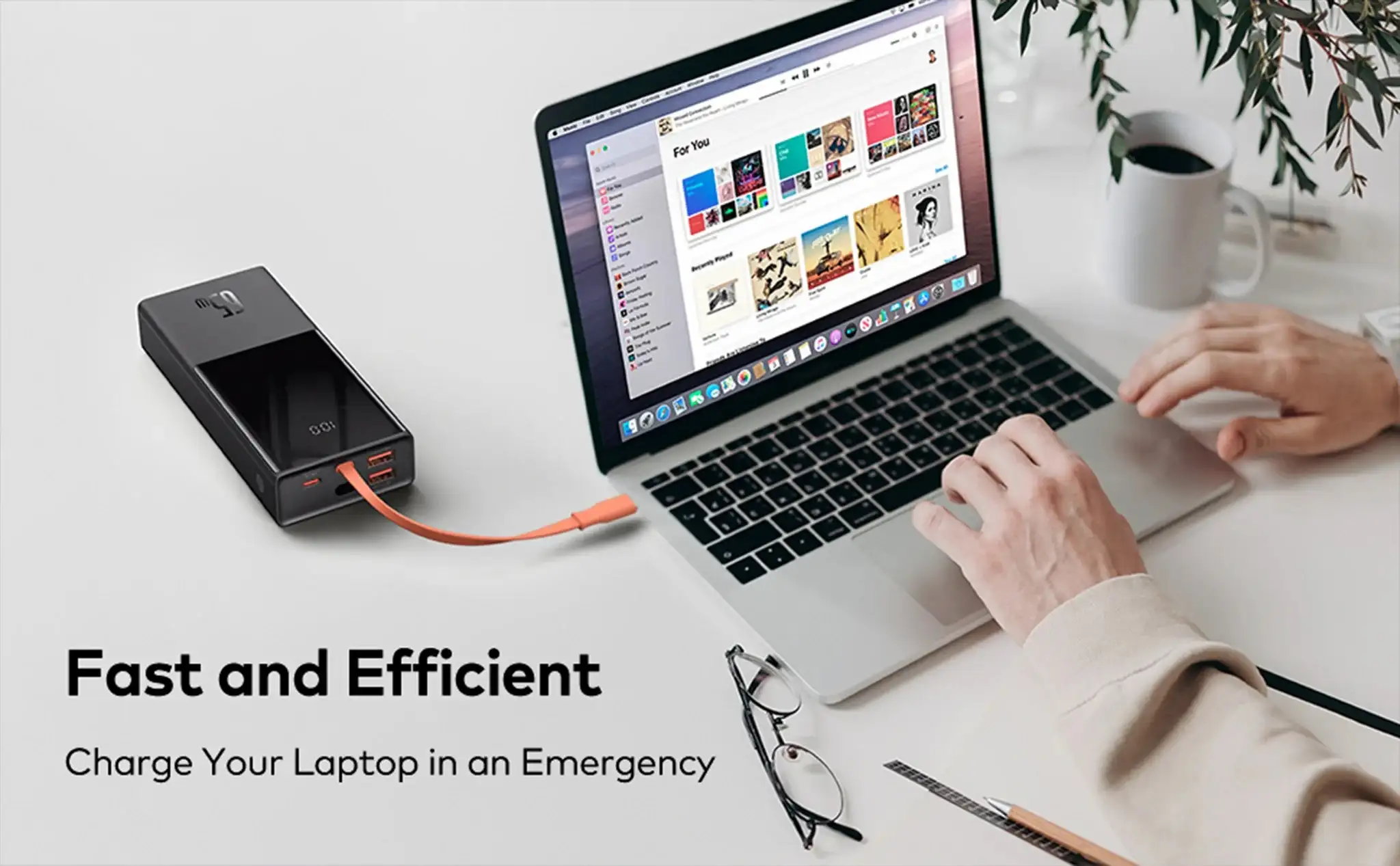 Baseus Elf Ppjl000001 20000Mah Black 65W Power Bank With Digital Display C Baseus Elf Ppjl000001 20000Mah Black 65W Power Bank With Digital Display C