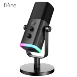 FIFINE AmpliGame AM8 RGB USB XLR Dynamic Mic With Touch Mute