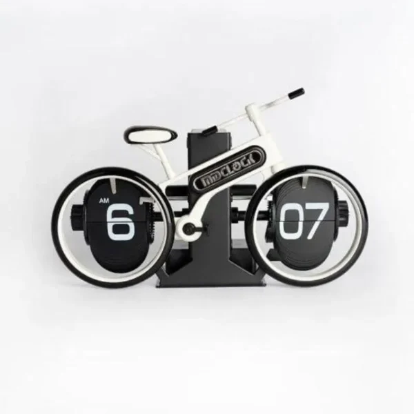 MidClock HY F117 Bicycle Inspired Retro Vintage Flip Desk Clock