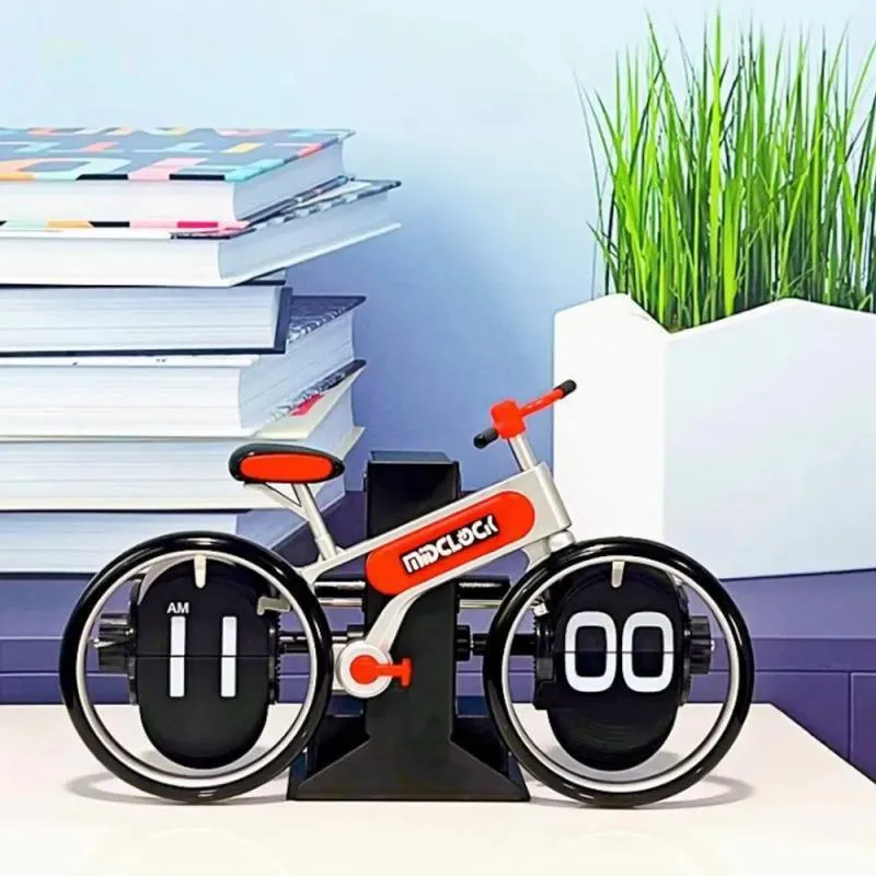 Midclock Hy F117 Bicycle Inspired Retro Vintage Flip Desk Clock A