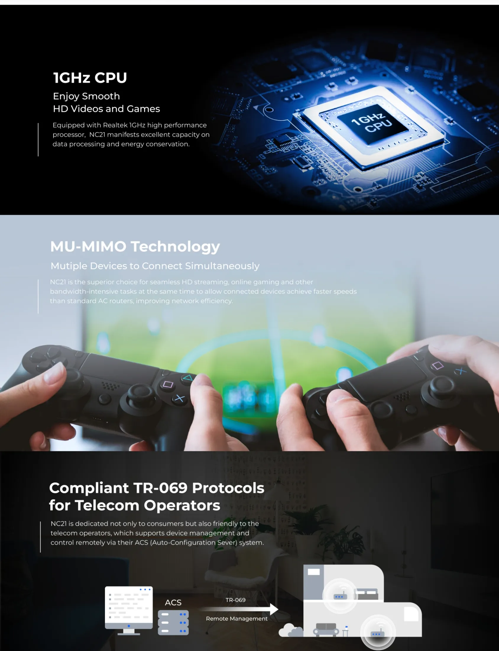 Netis Nc21 Ac1200 Wireless Fast Gaming Router B