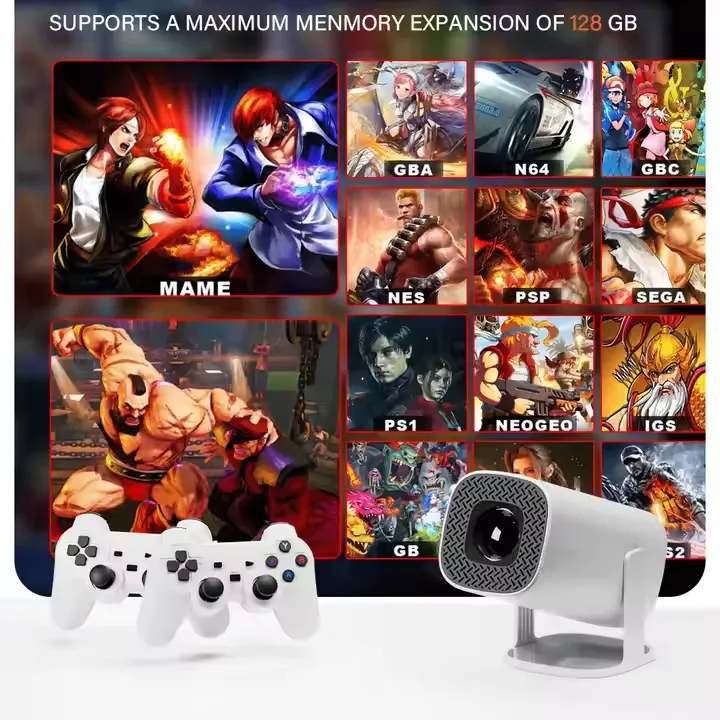 P30 Max Smart 4K Android 11 Portable Gaming Projector E