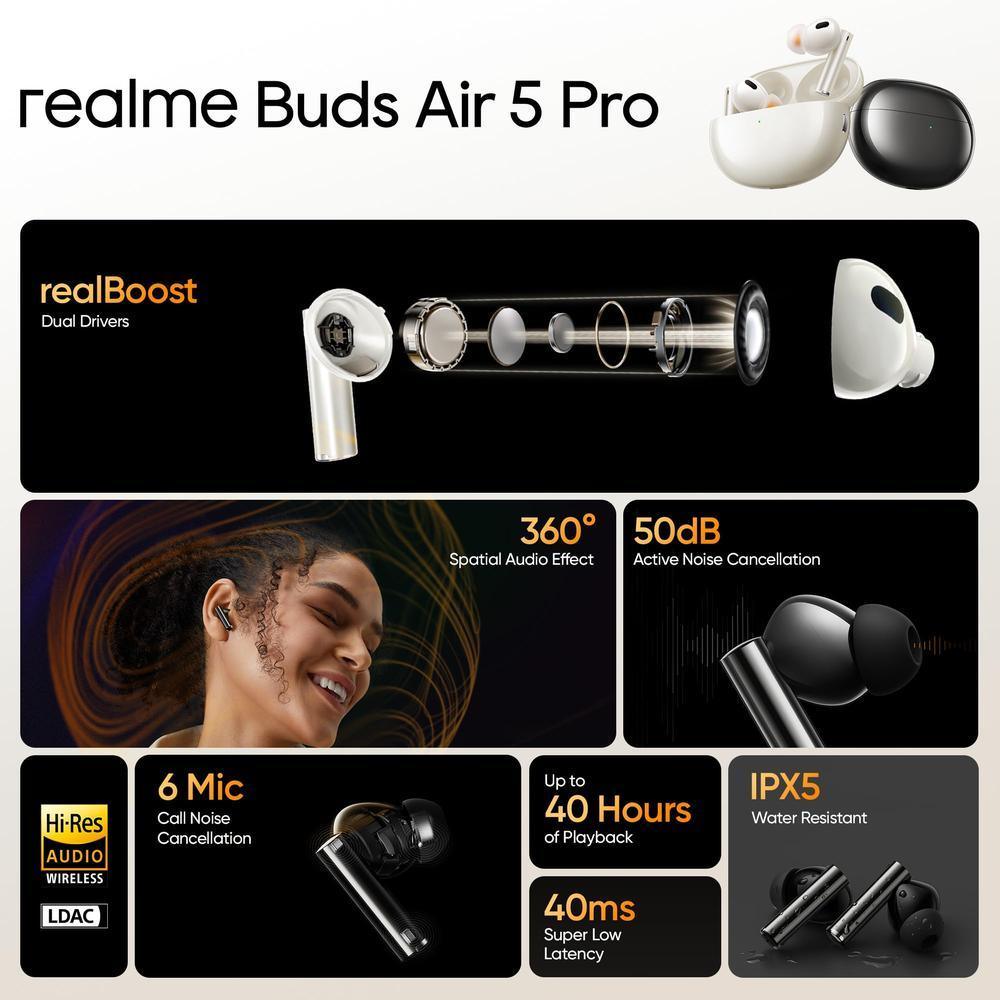 Realme Buds Air 5 Pro Tws Earbuds D Realme Buds Air 5 Pro Tws Earbuds D