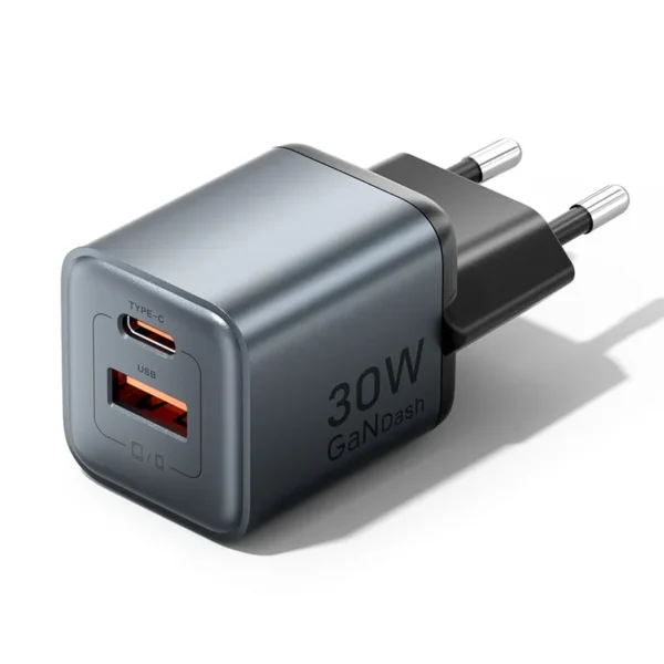 Vention 2 Port USB (C+A) GaN Charger (30W 18W) EU Plug