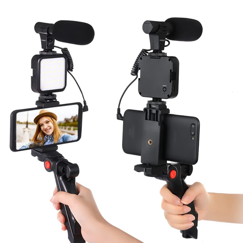 Ay 49 Video Vlogger Kits Microphone Led Fill Light Mini Tripod With Remote A Ay 49 Video Vlogger Kits Microphone Led Fill Light Mini Tripod With Remote A