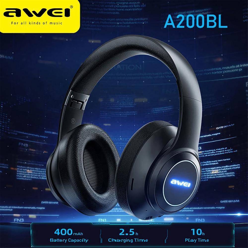 Awei A200Bl Rgb Bluetooth 5 3 Headphones With Mic Over Ear B Awei A200Bl Rgb Bluetooth 5 3 Headphones With Mic Over Ear B