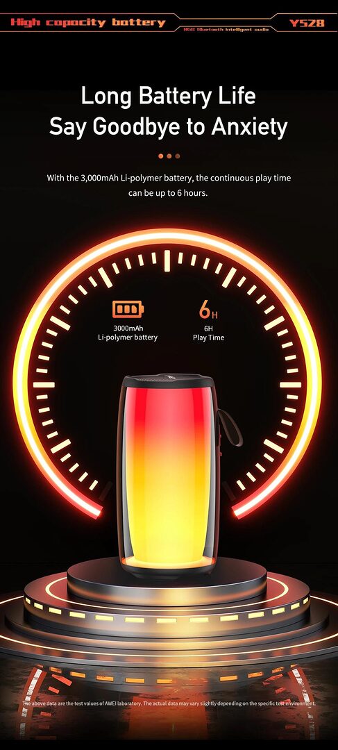 Awei Y528 Colourful Light Outdoor Wireless Speaker F Awei Y528 Colourful Light Outdoor Wireless Speaker F