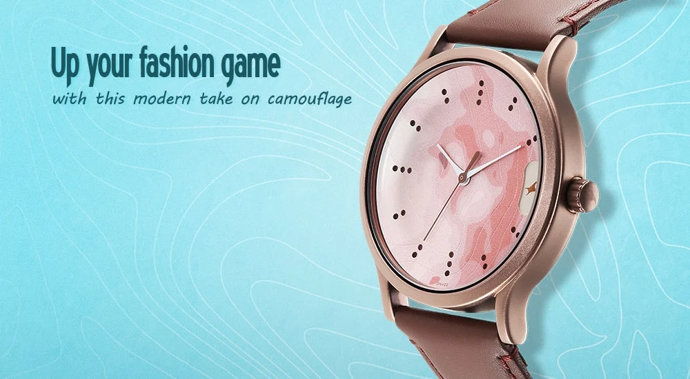 Fastrack 3296Ql02 Urban Camo Brown Dial Ladies Watch D