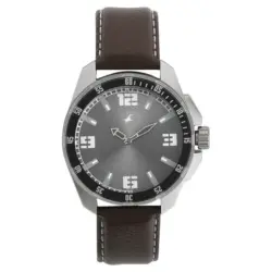 Fastrack NR3084SL02 Quartz Analog Dial Leather Strap Watch
