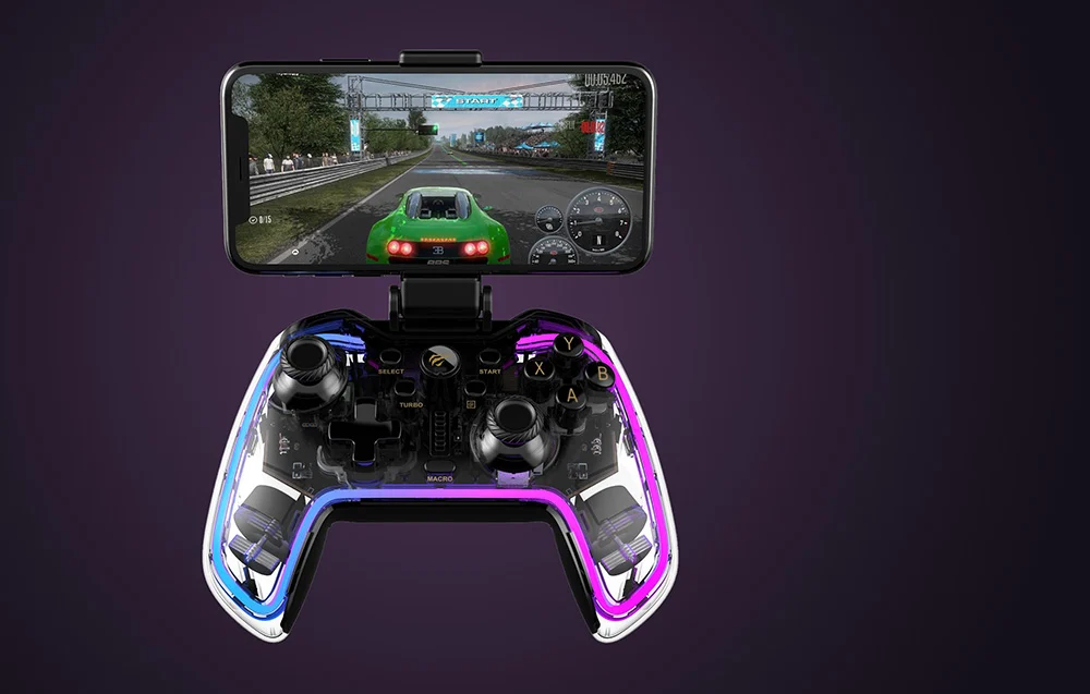 Havit G158Bt Pro Rgb Wireless Vibration Transparent Game Pad A