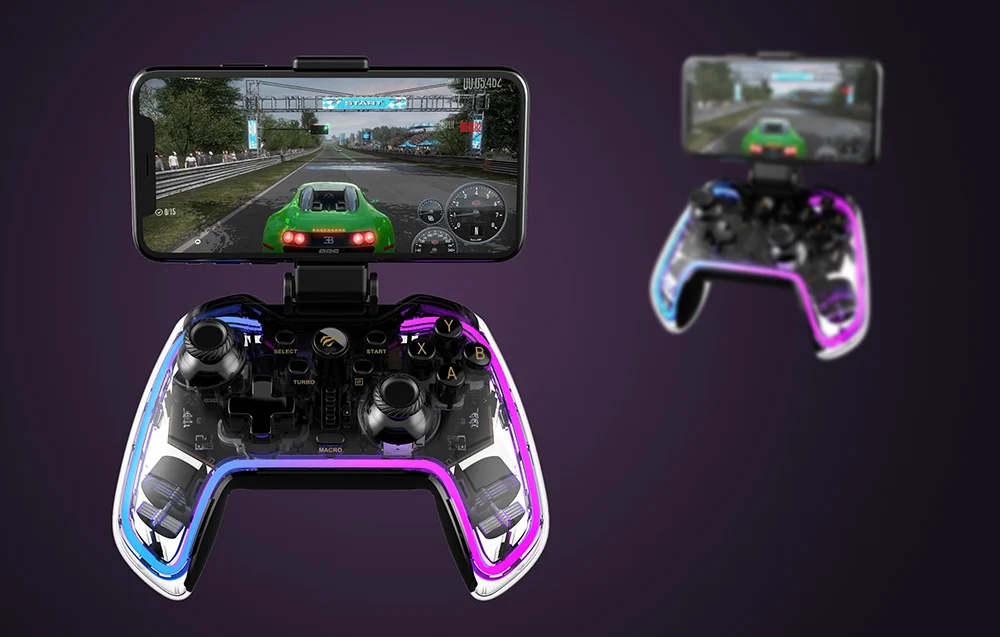 Havit G158Bt Pro Rgb Wireless Vibration Transparent Game Pad D
