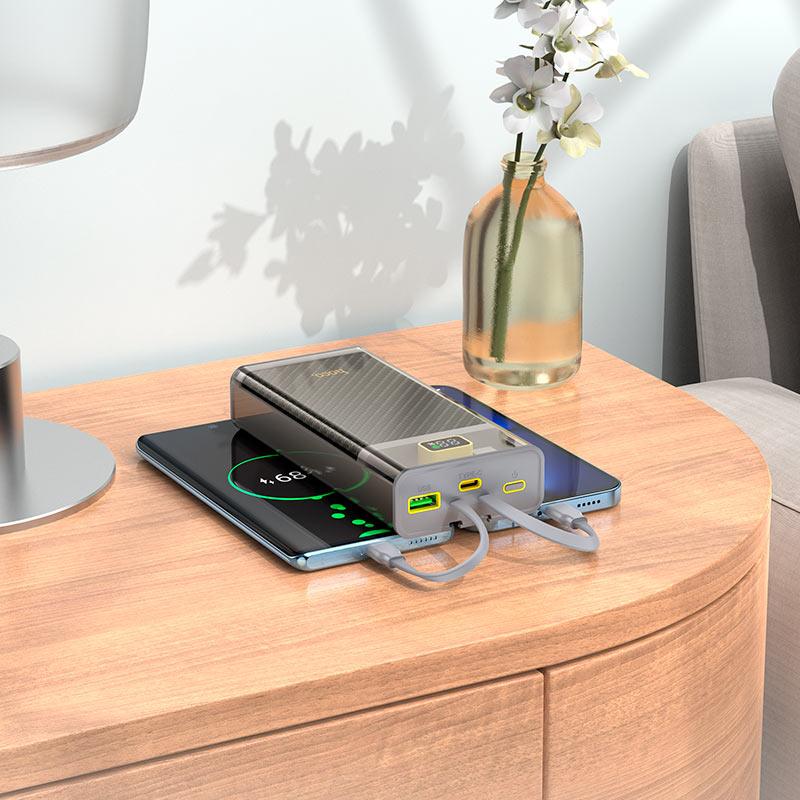 Hoco J104A 22 5W Fully Compatible Power Bank With Cable (20000Mah) A Hoco J104A 22 5W Fully Compatible Power Bank With Cable (20000Mah) A