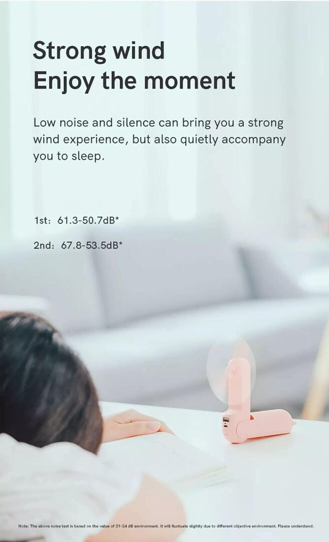 Jisulife F8X Mini Fan Portable Fan D Jisulife F8X Mini Fan Portable Fan D