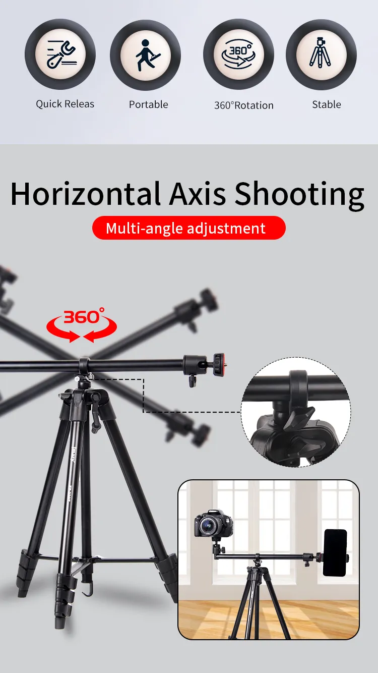 Jmary Kp 2207 Portable Aluminum Tripod B