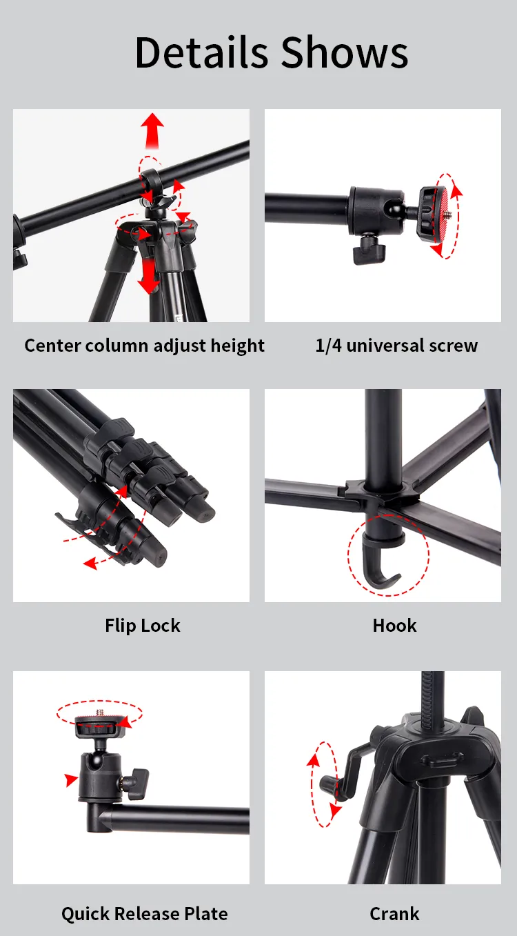 Jmary Kp 2207 Portable Aluminum Tripod E
