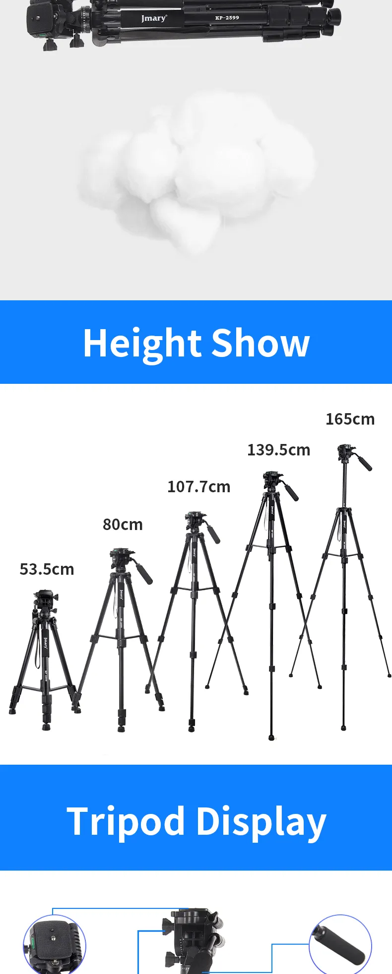 Jmary Kp 2599 Professional Camera Tripod Stand D Jmary Kp 2599 Professional Camera Tripod Stand D