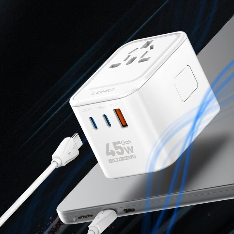 Ldnio Z8 45W Universal Travel Adapter B Ldnio Z8 45W Universal Travel Adapter B