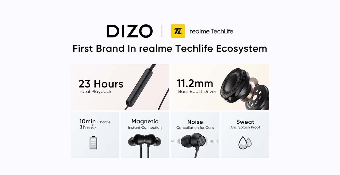 Realme Dizo Wireless Bluetooth Headset D Realme Dizo Wireless Bluetooth Headset D