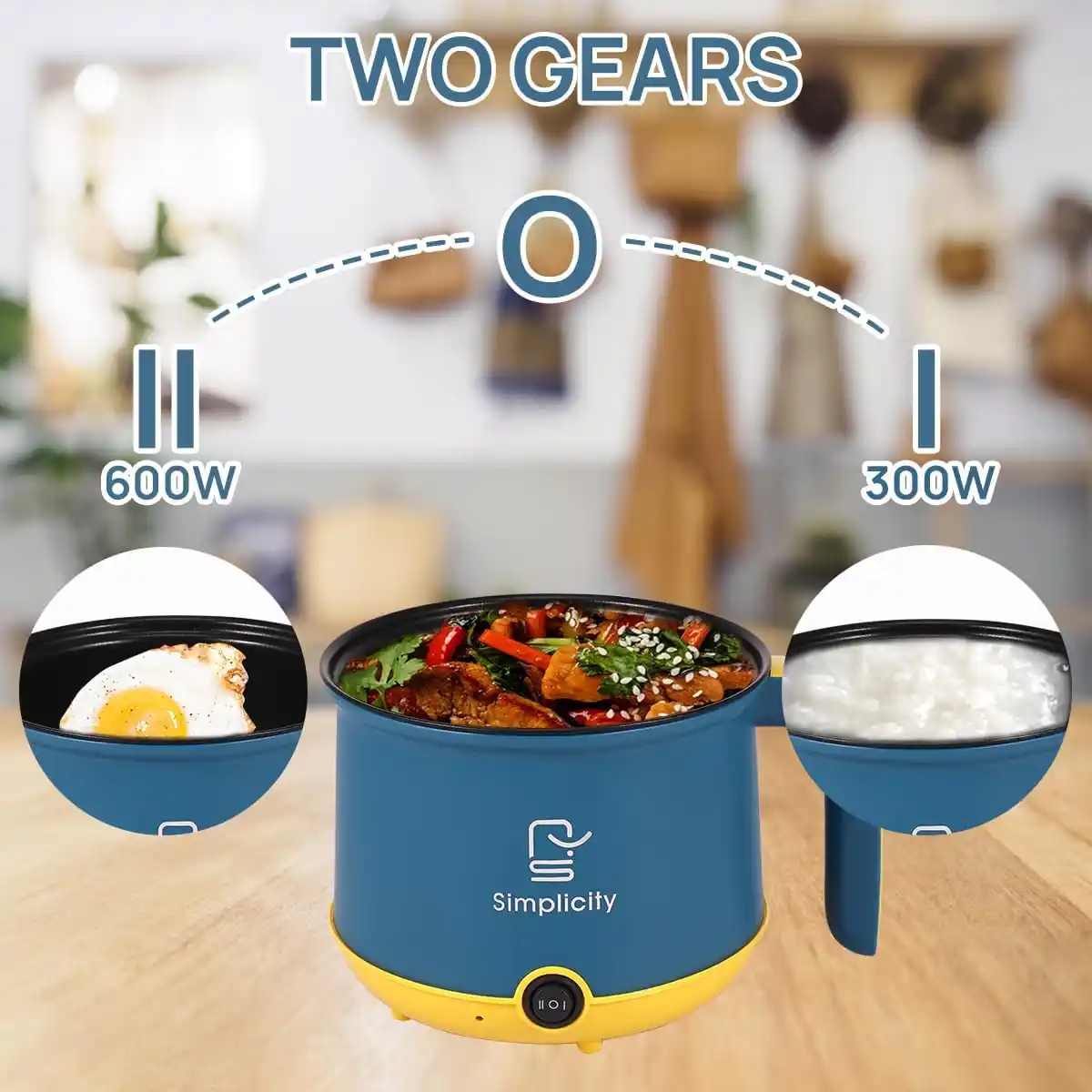 Simplicity Multi Functional Double Layer Electric Cooking Pot 1 8L A