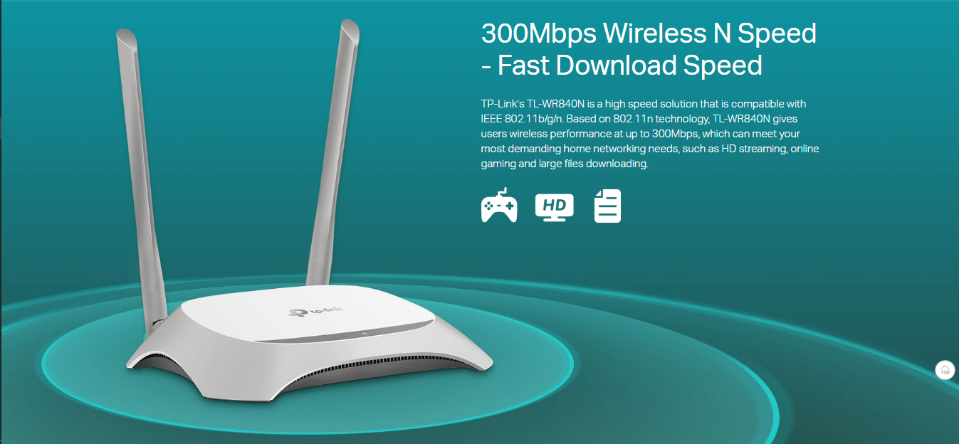 Tp Link Tl Wr840N 300 Mbps Ethernet Single Band Wi Fi Router A