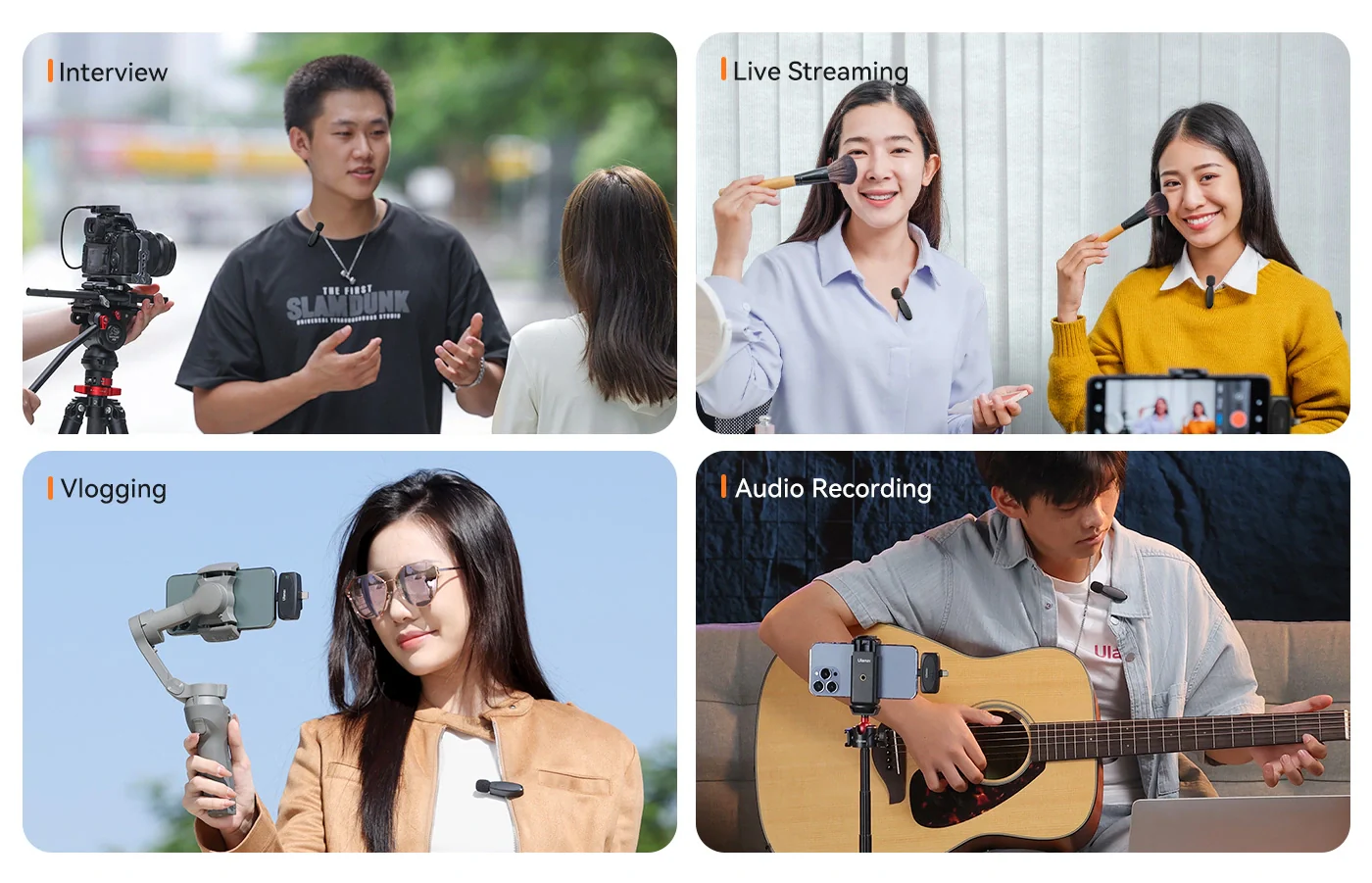 Ulanzi V6 3 In 1 Plug Play Wireless Lavalier Microphone For Iphone Android Tablet Camera E Ulanzi V6 3 In 1 Plug Play Wireless Lavalier Microphone For Iphone Android Tablet Camera E