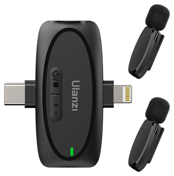 Ulanzi V6 3 In 1 Plug Play Wireless Lavalier Microphone For Iphone Android Tablet Camera Ulanzi V6 3 In 1 Plug Play Wireless Lavalier Microphone For Iphone Android Tablet Camera