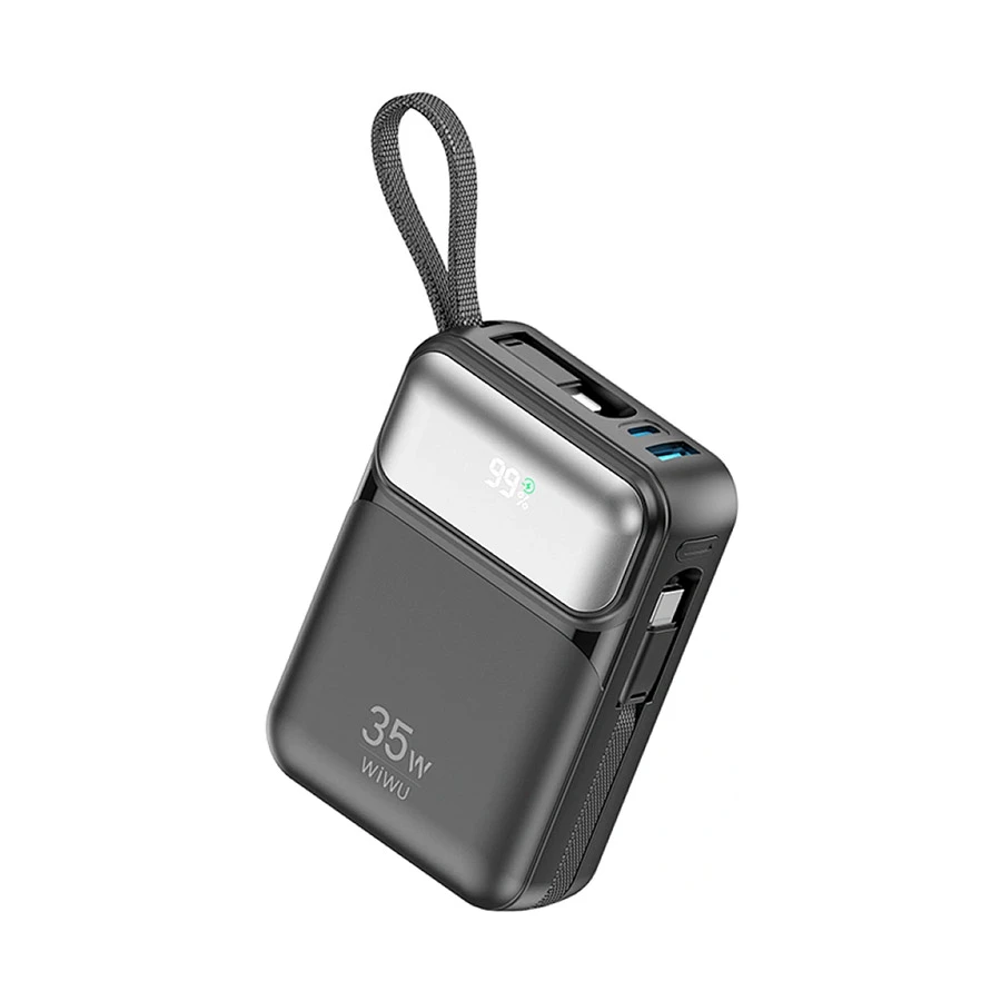 Wiwu Galaxy Series Wi P036 35W 20000Mah Power Bank With Built In Lightning And Usb C Cable Wiwu Galaxy Series Wi P036 35W 20000Mah Power Bank With Built In Lightning And Usb C Cable