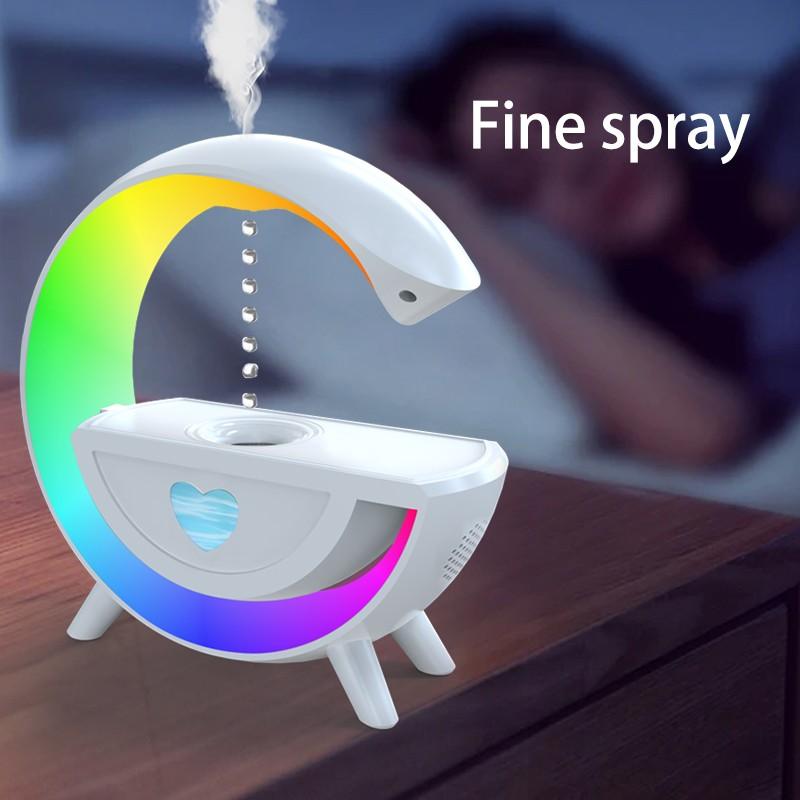 Anti Gravity Water Drop Humidifier &Amp; Bluetooth Speaker With Led Atmosphere Light E