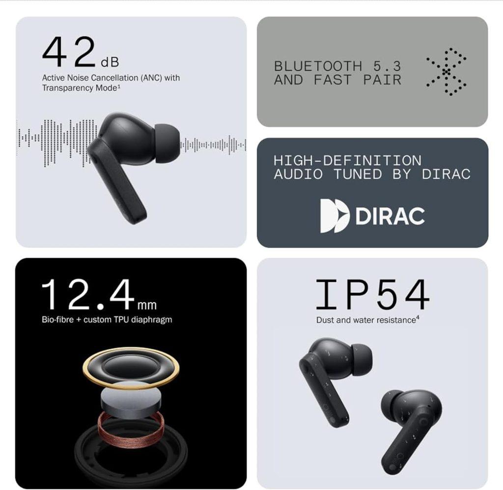 Cmf Buds By Nothing 42Db Anc Earbuds C Cmf Buds By Nothing 42Db Anc Earbuds C
