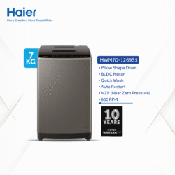 HAIER HWM70 1269S5 7 KG Top Load Automatic Washing Machine With 3D Rolling Wash