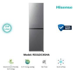 HISENSE RD31DC4SHA 259 Liter Bottom Mount Frost Refrigerator Silver