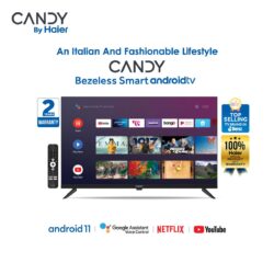 Haier C32K7G Candy 32 Inch Bezel Less LED Android Smart TV with Free Bongo Subscription