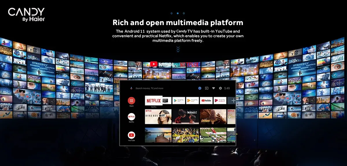 Haier C40K6Fg Candy 40 Inch Fhd Bezel Less Android Smart Tv With Free Bongo Subscription B