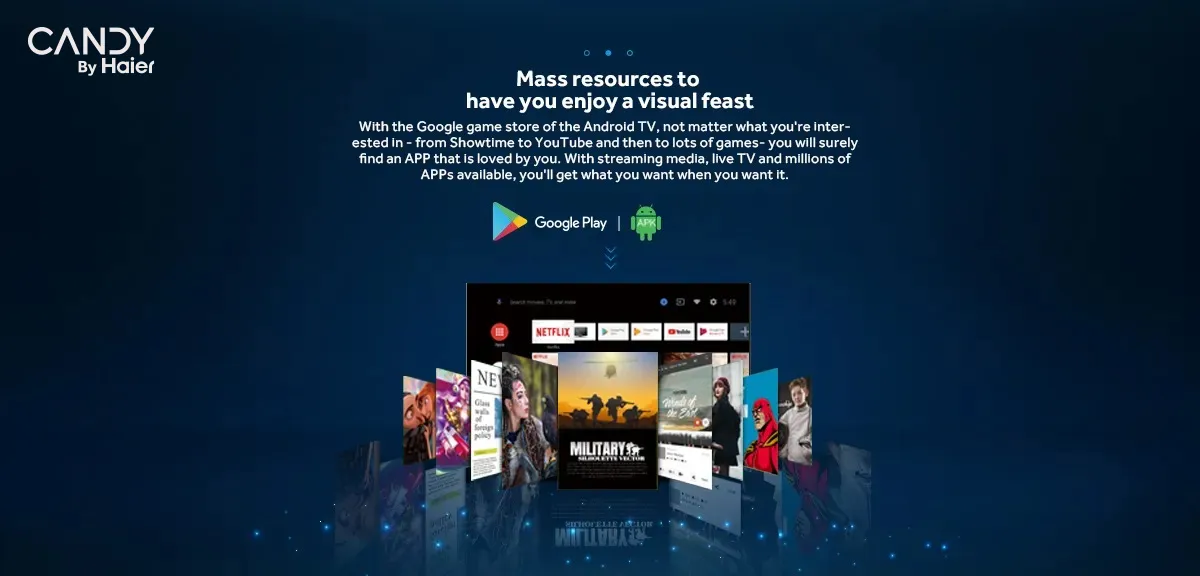 Haier C40K6Fg Candy 40 Inch Fhd Bezel Less Android Smart Tv With Free Bongo Subscription C