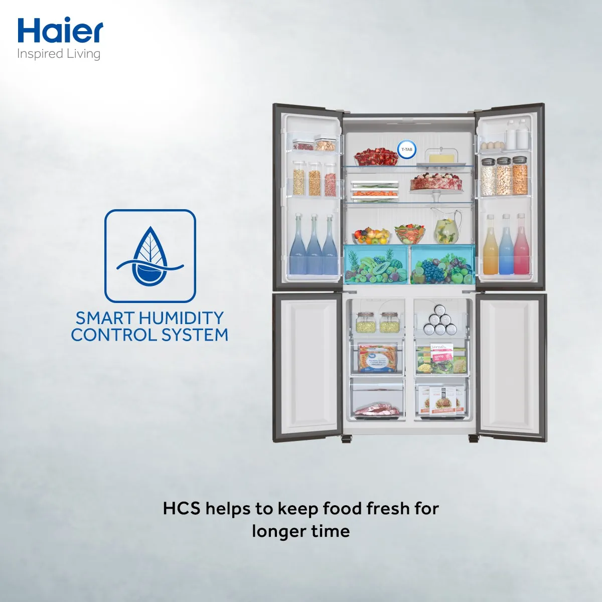 Haier Hrf 578Tbg 522Ltr Black French T Door No Frost Refrigerator D