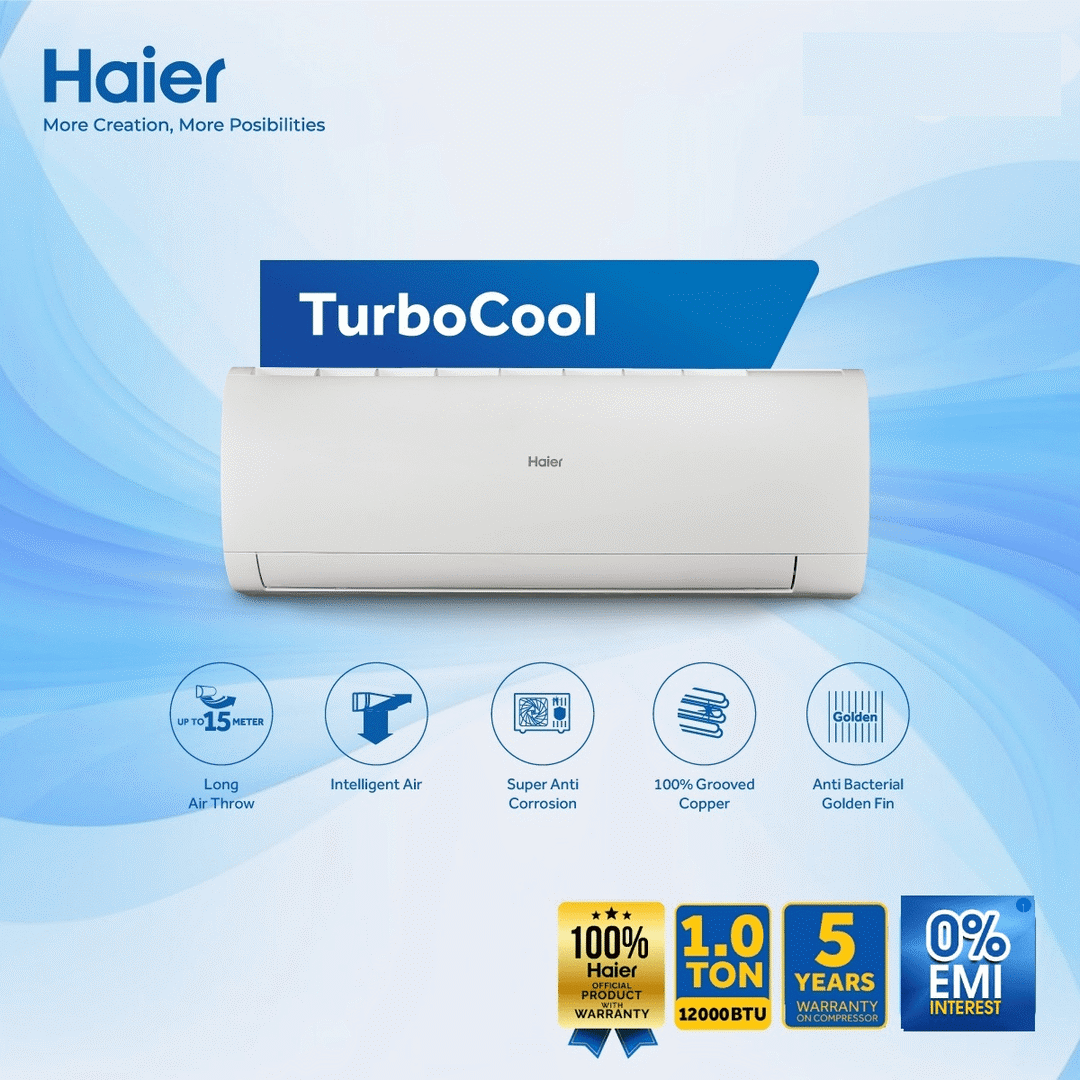 Haier Hsu 12Turbocool 1 Ton Non Inverter Turbocool Air Conditioner Haier Hsu 12Turbocool 1 Ton Non Inverter Turbocool Air Conditioner