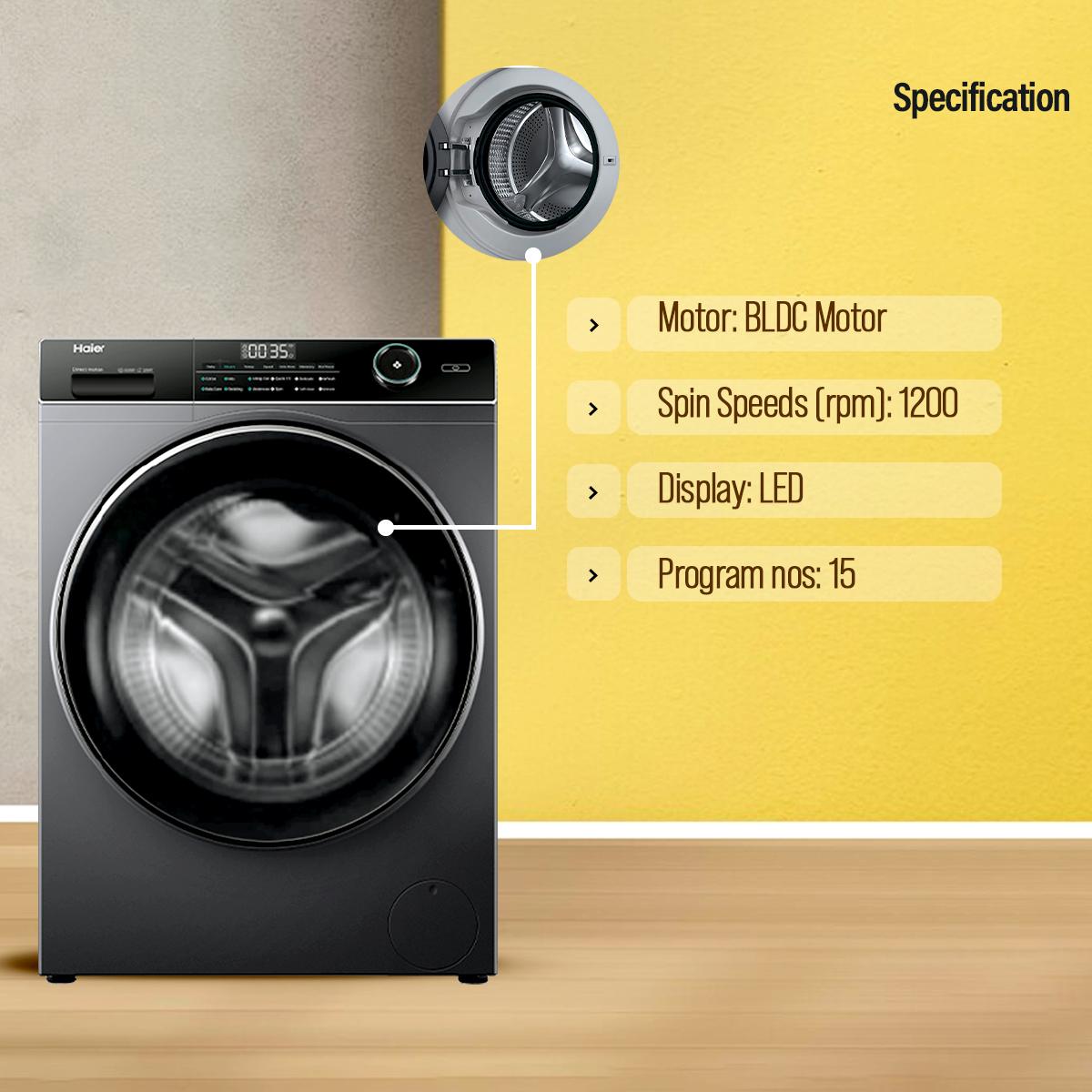 Haier Hw80 Bp12929S6 8 Kg Front Loading Washing Machine A