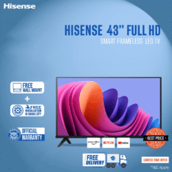 Hisense 43A4F4 43 Bezelless Smart Android FHD TV