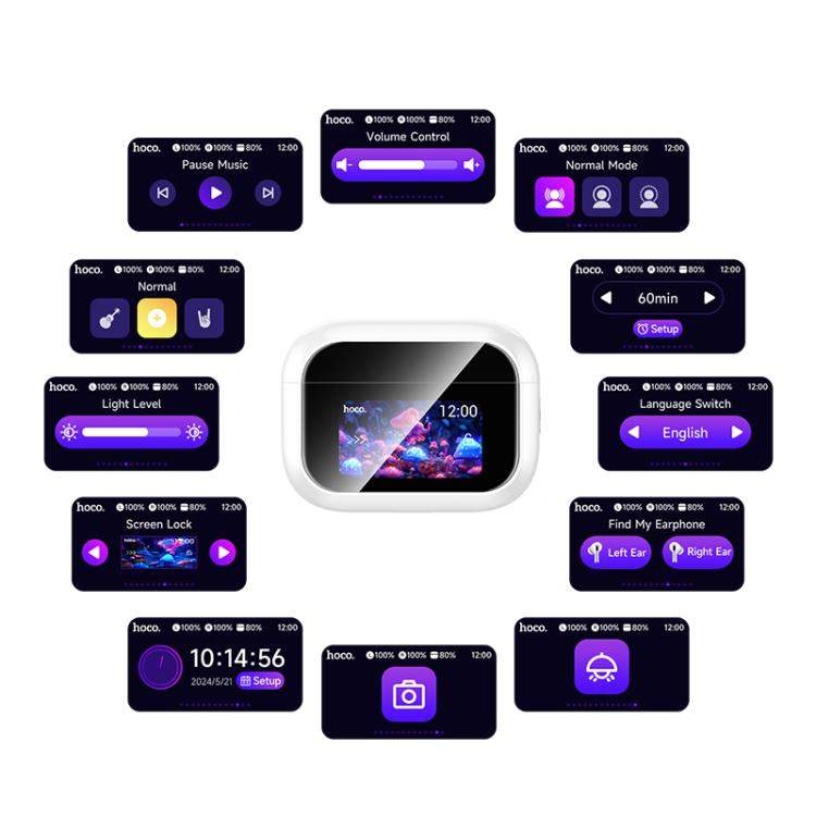 Hoco Ew79 Bright True Wireless Anc Touch Screen Bluetooth Earbuds A Hoco Ew79 Bright True Wireless Anc Touch Screen Bluetooth Earbuds A