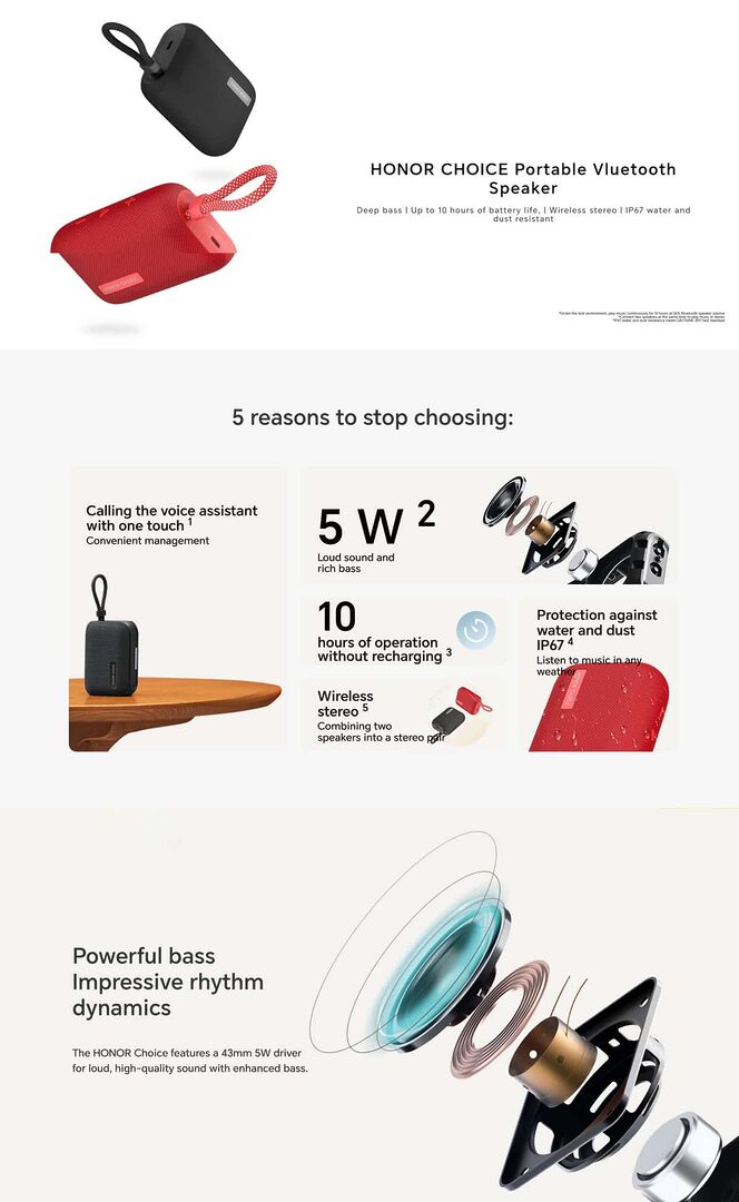 Honor Vna 00 Choice Portable Bluetooth Speaker A