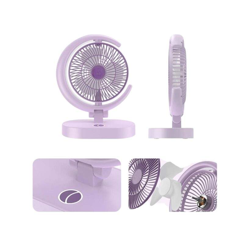 Indiana Irf 869C Foldable Desk Fan With Led Light B