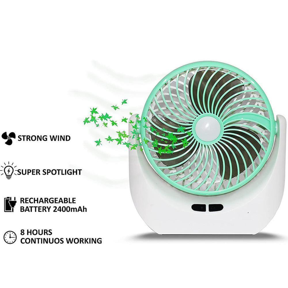 Jy Super Jy 1880 Lithium Rechargeable Mini Table Fan With Led Light A
