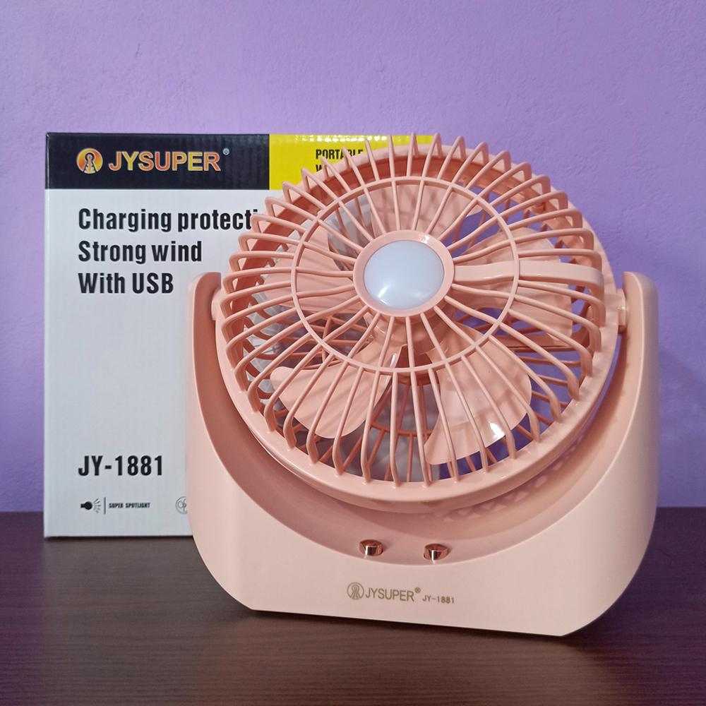Jysuper Jy 1881 Portable Usb Mini Fan With Led Light A