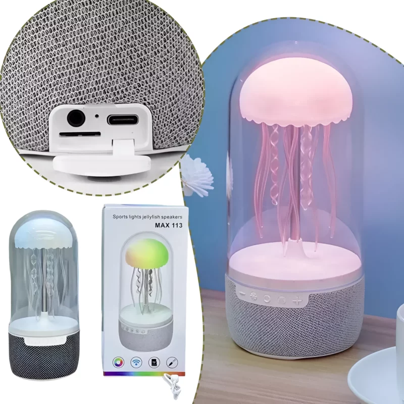 Max 113 Creative Bluetooth Jellyfish Speaker With Colorful Octopus Lights A