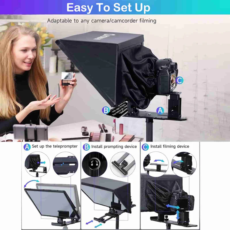 Moman Mt16 Video Camera Teleprompter B Moman Mt16 Video Camera Teleprompter B