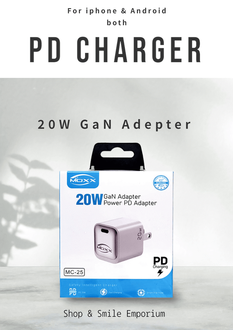 Moxx Mc25 20W Gan Power Pd Adapter A Moxx Mc25 20W Gan Power Pd Adapter A