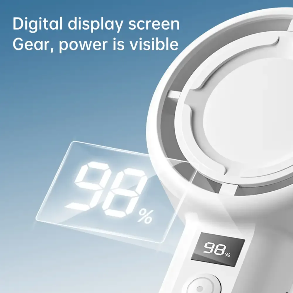 Plextone F2 5 Gear Handheld Fan With Display C Plextone F2 5 Gear Handheld Fan With Display C