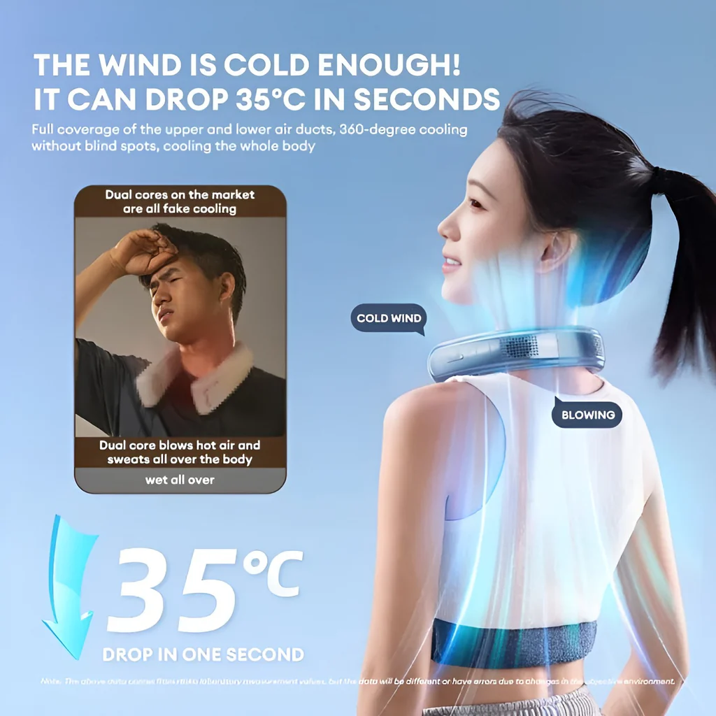 Rtako Bp626 Five Core Neck Hanging Cooling Fan 4000Mah Battery E Rtako Bp626 Five Core Neck Hanging Cooling Fan 4000Mah Battery E